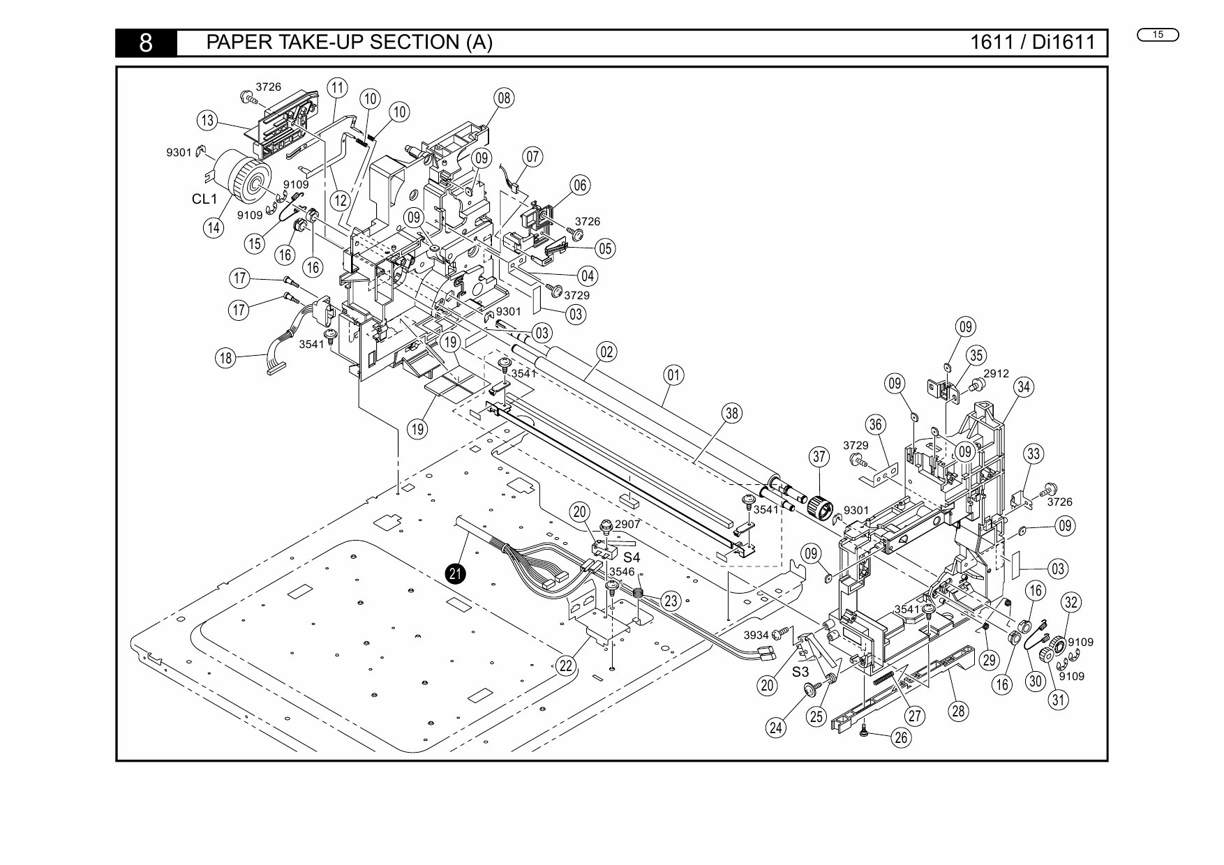 Konica-Minolta MINOLTA Di1611 1611 Parts Manual-2